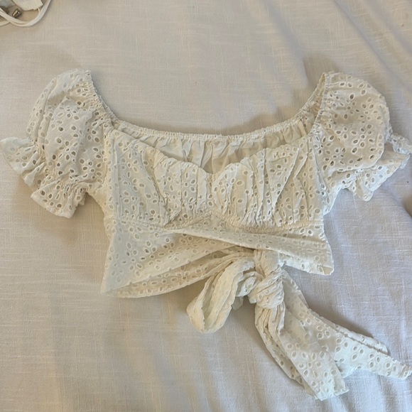 Eyelet Tie Top - Picture 1 of 1